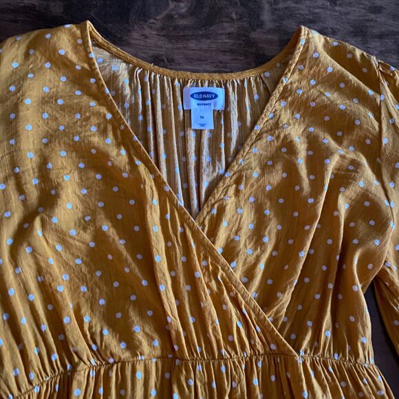 Old Navy Yellow Polka Dot Maternity Tunic Women's XS - Picture 4 of 8